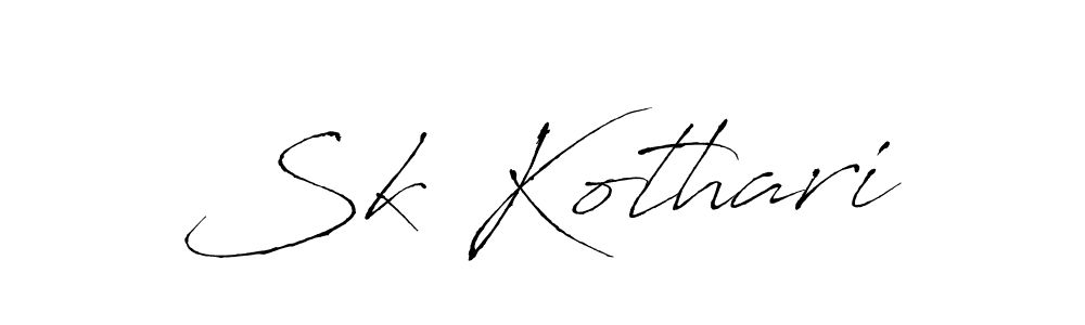 Create a beautiful signature design for name Sk Kothari. With this signature (Antro_Vectra) fonts, you can make a handwritten signature for free. Sk Kothari signature style 6 images and pictures png