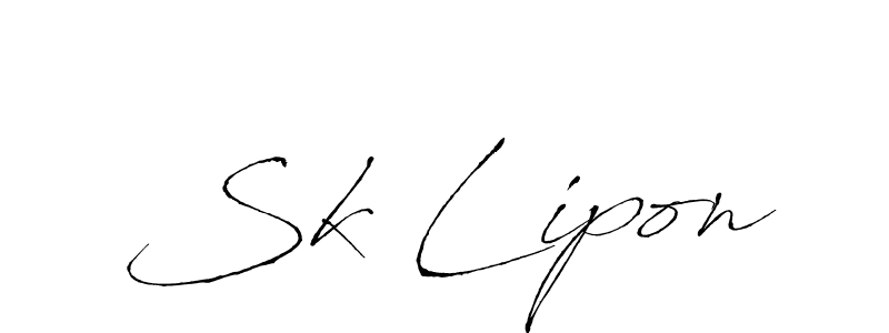 The best way (Antro_Vectra) to make a short signature is to pick only two or three words in your name. The name Sk Lipon include a total of six letters. For converting this name. Sk Lipon signature style 6 images and pictures png