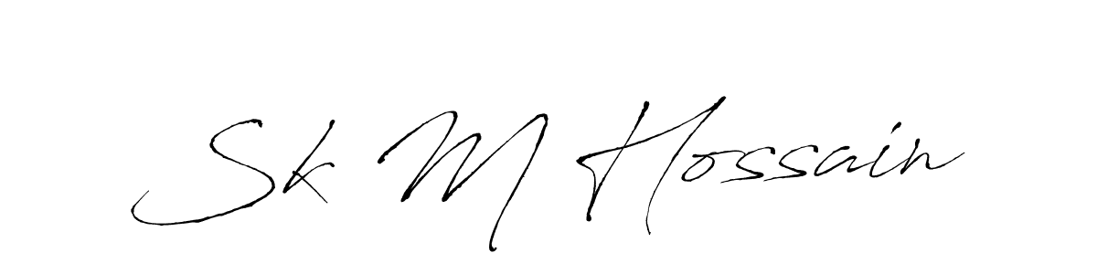 Also You can easily find your signature by using the search form. We will create Sk M Hossain name handwritten signature images for you free of cost using Antro_Vectra sign style. Sk M Hossain signature style 6 images and pictures png