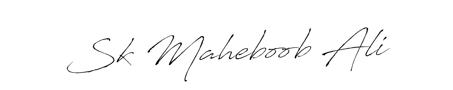 Antro_Vectra is a professional signature style that is perfect for those who want to add a touch of class to their signature. It is also a great choice for those who want to make their signature more unique. Get Sk Maheboob Ali name to fancy signature for free. Sk Maheboob Ali signature style 6 images and pictures png