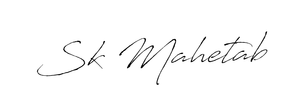 Use a signature maker to create a handwritten signature online. With this signature software, you can design (Antro_Vectra) your own signature for name Sk Mahetab. Sk Mahetab signature style 6 images and pictures png