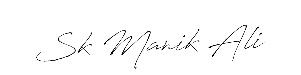 How to make Sk Manik Ali signature? Antro_Vectra is a professional autograph style. Create handwritten signature for Sk Manik Ali name. Sk Manik Ali signature style 6 images and pictures png