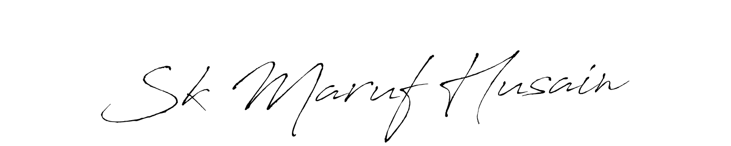 How to make Sk Maruf Husain name signature. Use Antro_Vectra style for creating short signs online. This is the latest handwritten sign. Sk Maruf Husain signature style 6 images and pictures png