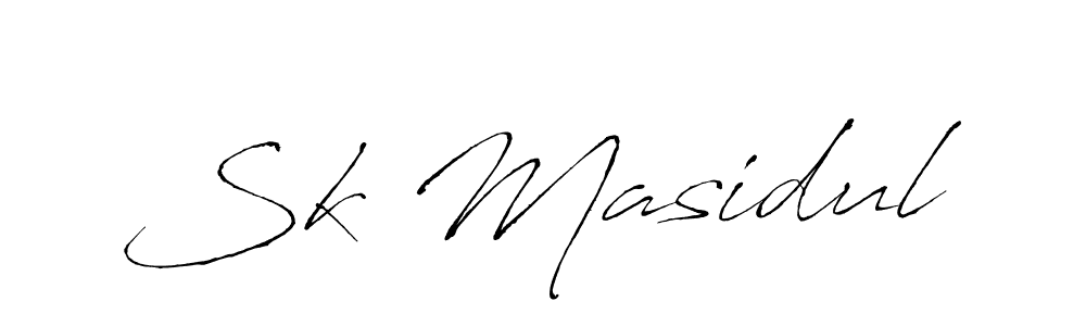 Make a beautiful signature design for name Sk Masidul. With this signature (Antro_Vectra) style, you can create a handwritten signature for free. Sk Masidul signature style 6 images and pictures png