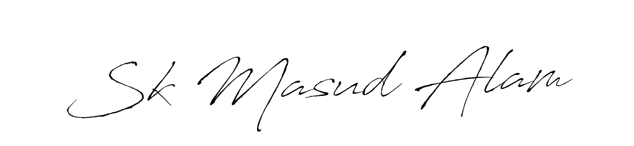Make a beautiful signature design for name Sk Masud Alam. With this signature (Antro_Vectra) style, you can create a handwritten signature for free. Sk Masud Alam signature style 6 images and pictures png