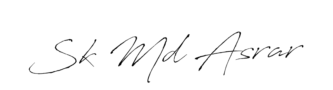 Make a beautiful signature design for name Sk Md Asrar. With this signature (Antro_Vectra) style, you can create a handwritten signature for free. Sk Md Asrar signature style 6 images and pictures png