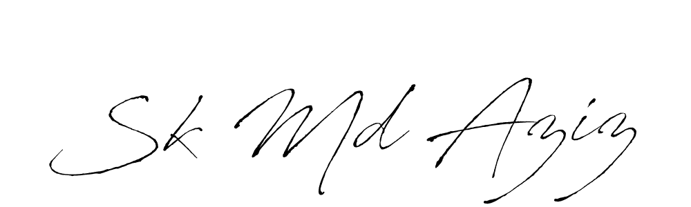 Similarly Antro_Vectra is the best handwritten signature design. Signature creator online .You can use it as an online autograph creator for name Sk Md Aziz. Sk Md Aziz signature style 6 images and pictures png