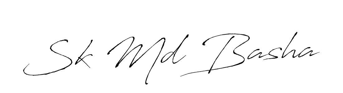 Create a beautiful signature design for name Sk Md Basha. With this signature (Antro_Vectra) fonts, you can make a handwritten signature for free. Sk Md Basha signature style 6 images and pictures png