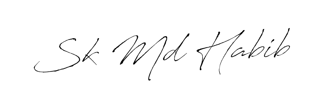 Sk Md Habib stylish signature style. Best Handwritten Sign (Antro_Vectra) for my name. Handwritten Signature Collection Ideas for my name Sk Md Habib. Sk Md Habib signature style 6 images and pictures png