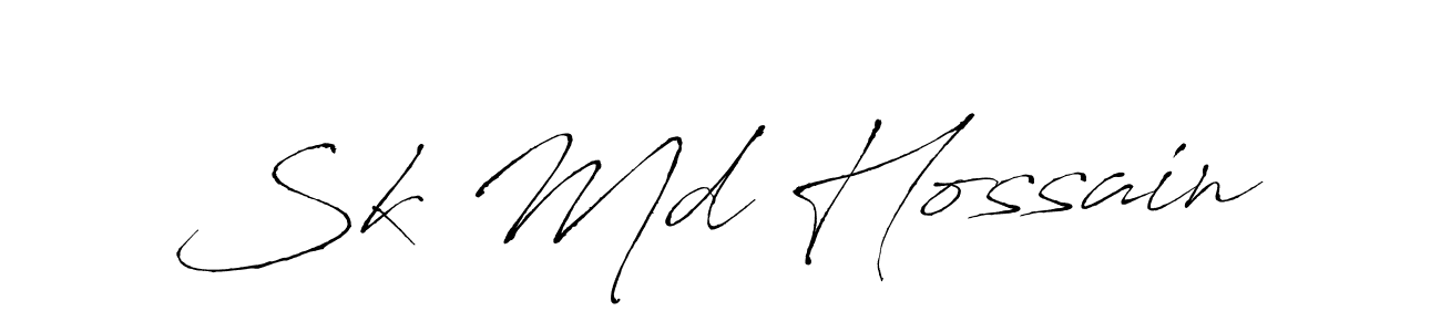 Create a beautiful signature design for name Sk Md Hossain. With this signature (Antro_Vectra) fonts, you can make a handwritten signature for free. Sk Md Hossain signature style 6 images and pictures png