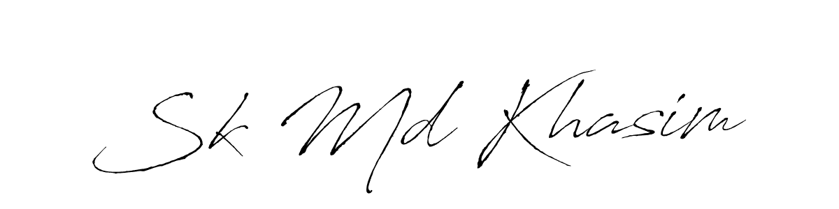 Make a beautiful signature design for name Sk Md Khasim. With this signature (Antro_Vectra) style, you can create a handwritten signature for free. Sk Md Khasim signature style 6 images and pictures png