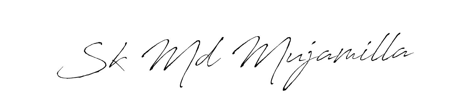 Sk Md Mujamilla stylish signature style. Best Handwritten Sign (Antro_Vectra) for my name. Handwritten Signature Collection Ideas for my name Sk Md Mujamilla. Sk Md Mujamilla signature style 6 images and pictures png