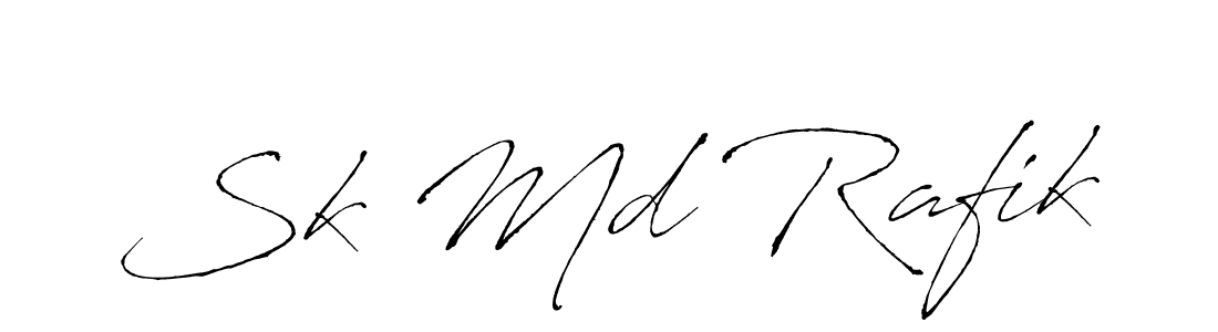 Make a beautiful signature design for name Sk Md Rafik. With this signature (Antro_Vectra) style, you can create a handwritten signature for free. Sk Md Rafik signature style 6 images and pictures png