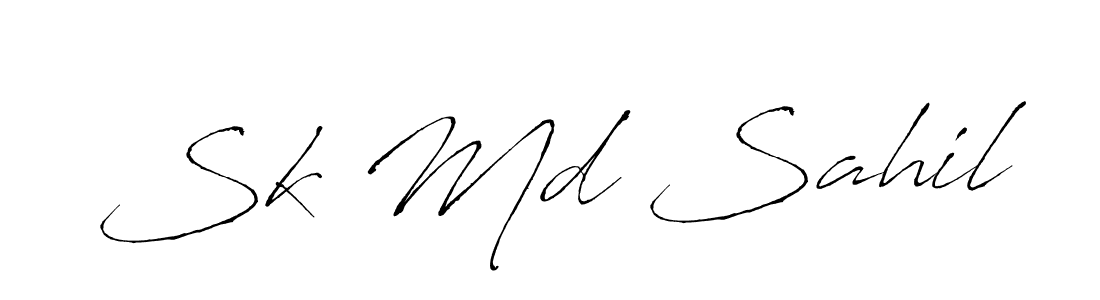 The best way (Antro_Vectra) to make a short signature is to pick only two or three words in your name. The name Sk Md Sahil include a total of six letters. For converting this name. Sk Md Sahil signature style 6 images and pictures png