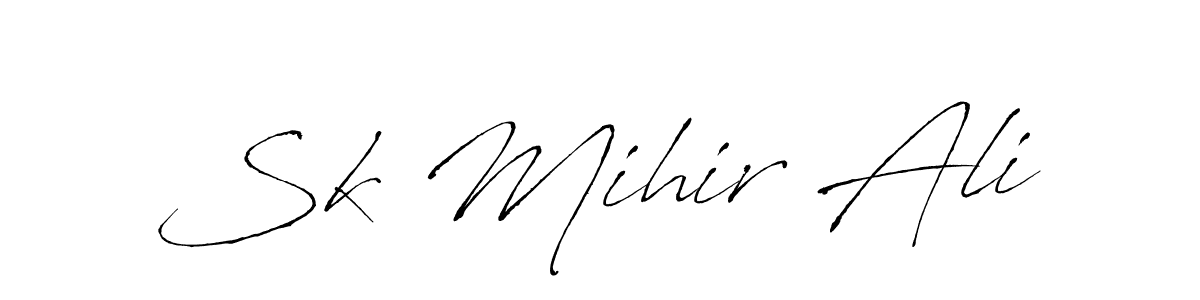 Create a beautiful signature design for name Sk Mihir Ali. With this signature (Antro_Vectra) fonts, you can make a handwritten signature for free. Sk Mihir Ali signature style 6 images and pictures png