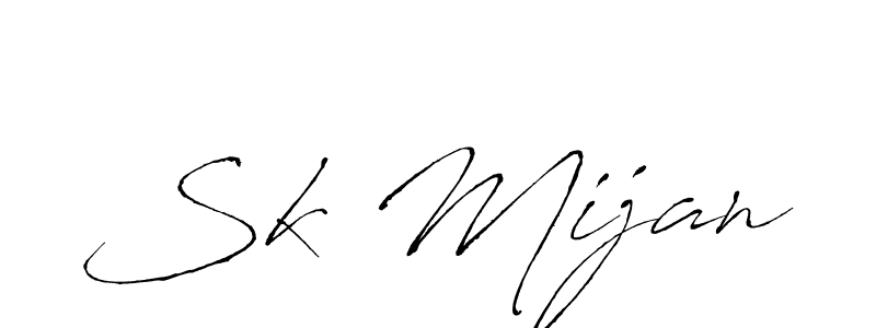 How to make Sk Mijan signature? Antro_Vectra is a professional autograph style. Create handwritten signature for Sk Mijan name. Sk Mijan signature style 6 images and pictures png