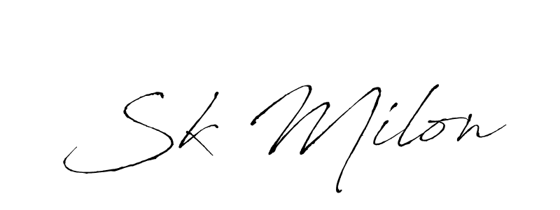 You can use this online signature creator to create a handwritten signature for the name Sk Milon. This is the best online autograph maker. Sk Milon signature style 6 images and pictures png