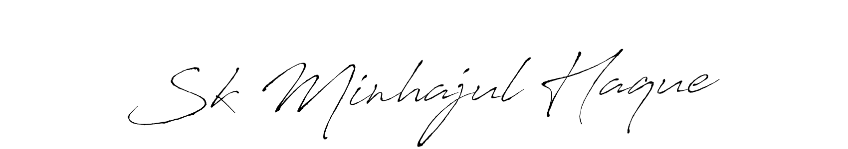 Sk Minhajul Haque stylish signature style. Best Handwritten Sign (Antro_Vectra) for my name. Handwritten Signature Collection Ideas for my name Sk Minhajul Haque. Sk Minhajul Haque signature style 6 images and pictures png