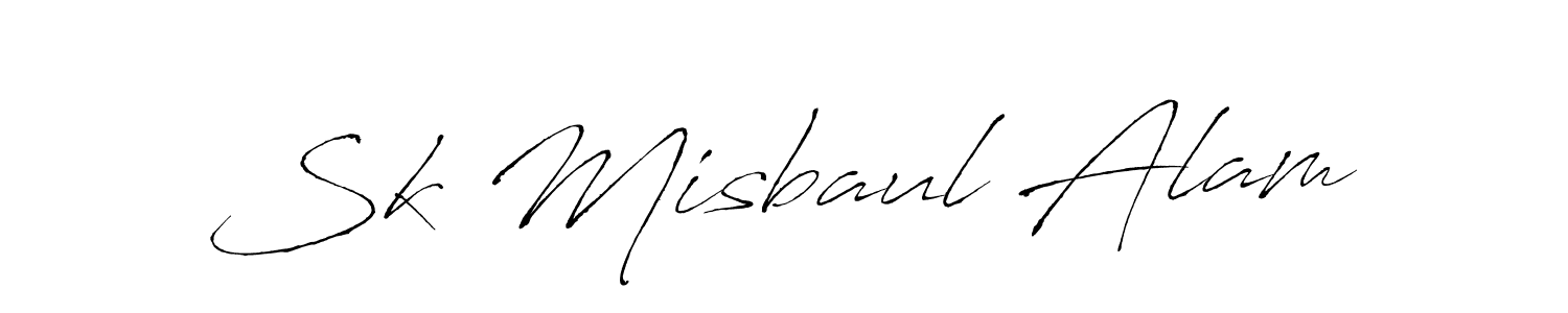 Create a beautiful signature design for name Sk Misbaul Alam. With this signature (Antro_Vectra) fonts, you can make a handwritten signature for free. Sk Misbaul Alam signature style 6 images and pictures png