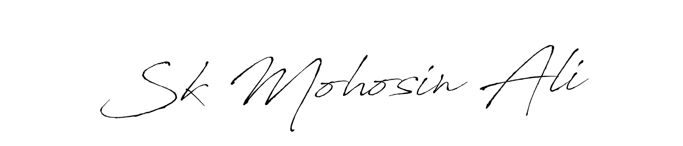 Sk Mohosin Ali stylish signature style. Best Handwritten Sign (Antro_Vectra) for my name. Handwritten Signature Collection Ideas for my name Sk Mohosin Ali. Sk Mohosin Ali signature style 6 images and pictures png