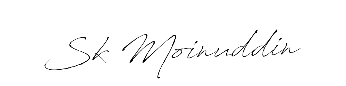How to make Sk Moinuddin name signature. Use Antro_Vectra style for creating short signs online. This is the latest handwritten sign. Sk Moinuddin signature style 6 images and pictures png