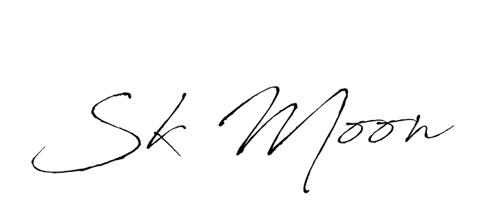 How to make Sk Moon signature? Antro_Vectra is a professional autograph style. Create handwritten signature for Sk Moon name. Sk Moon signature style 6 images and pictures png