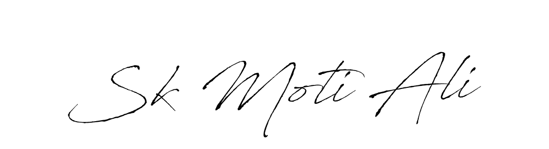 Create a beautiful signature design for name Sk Moti Ali. With this signature (Antro_Vectra) fonts, you can make a handwritten signature for free. Sk Moti Ali signature style 6 images and pictures png