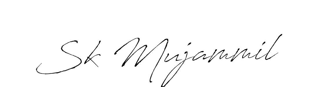 Create a beautiful signature design for name Sk Mujammil. With this signature (Antro_Vectra) fonts, you can make a handwritten signature for free. Sk Mujammil signature style 6 images and pictures png