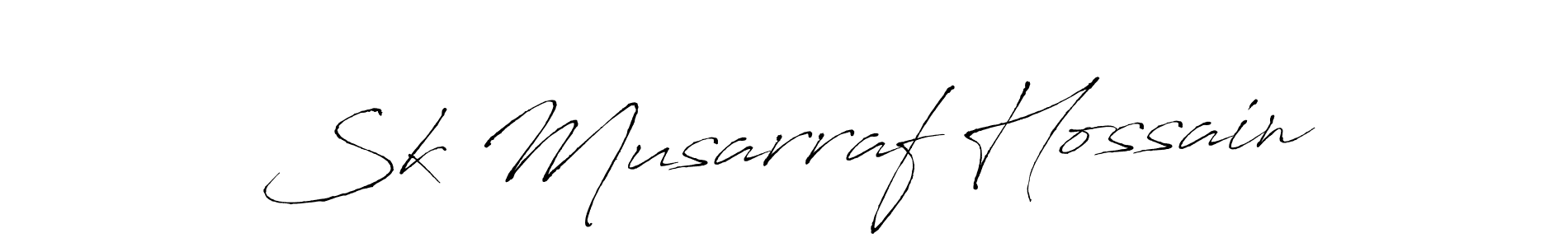How to make Sk Musarraf Hossain name signature. Use Antro_Vectra style for creating short signs online. This is the latest handwritten sign. Sk Musarraf Hossain signature style 6 images and pictures png