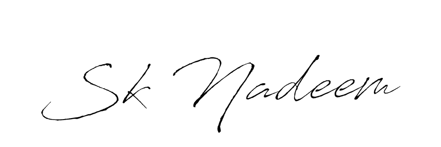Antro_Vectra is a professional signature style that is perfect for those who want to add a touch of class to their signature. It is also a great choice for those who want to make their signature more unique. Get Sk Nadeem name to fancy signature for free. Sk Nadeem signature style 6 images and pictures png