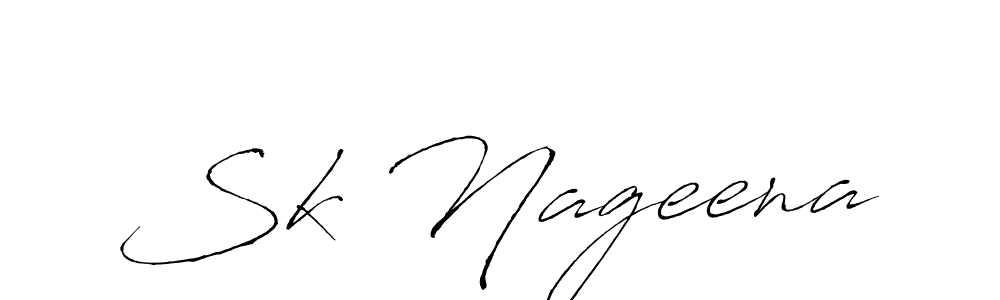 How to make Sk Nageena signature? Antro_Vectra is a professional autograph style. Create handwritten signature for Sk Nageena name. Sk Nageena signature style 6 images and pictures png
