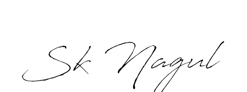 Make a beautiful signature design for name Sk Nagul. With this signature (Antro_Vectra) style, you can create a handwritten signature for free. Sk Nagul signature style 6 images and pictures png