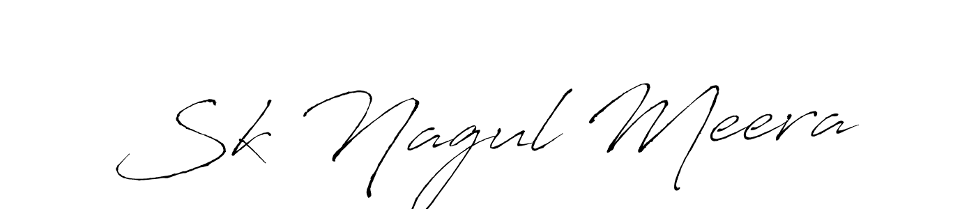 Sk Nagul Meera stylish signature style. Best Handwritten Sign (Antro_Vectra) for my name. Handwritten Signature Collection Ideas for my name Sk Nagul Meera. Sk Nagul Meera signature style 6 images and pictures png