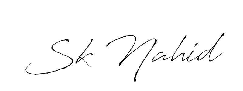 Design your own signature with our free online signature maker. With this signature software, you can create a handwritten (Antro_Vectra) signature for name Sk Nahid. Sk Nahid signature style 6 images and pictures png