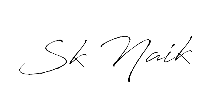 Make a beautiful signature design for name Sk Naik. With this signature (Antro_Vectra) style, you can create a handwritten signature for free. Sk Naik signature style 6 images and pictures png