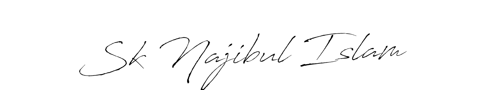 Antro_Vectra is a professional signature style that is perfect for those who want to add a touch of class to their signature. It is also a great choice for those who want to make their signature more unique. Get Sk Najibul Islam name to fancy signature for free. Sk Najibul Islam signature style 6 images and pictures png