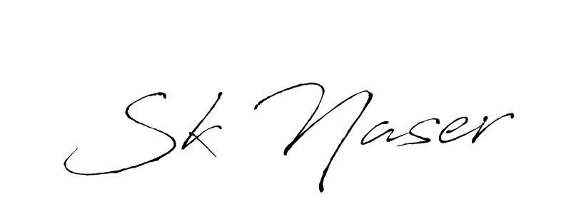 How to make Sk Naser name signature. Use Antro_Vectra style for creating short signs online. This is the latest handwritten sign. Sk Naser signature style 6 images and pictures png