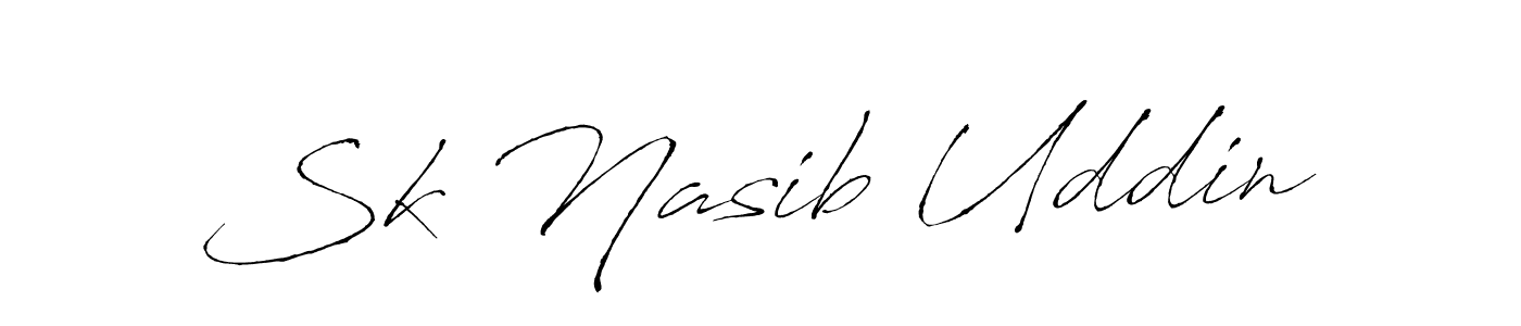 Create a beautiful signature design for name Sk Nasib Uddin. With this signature (Antro_Vectra) fonts, you can make a handwritten signature for free. Sk Nasib Uddin signature style 6 images and pictures png
