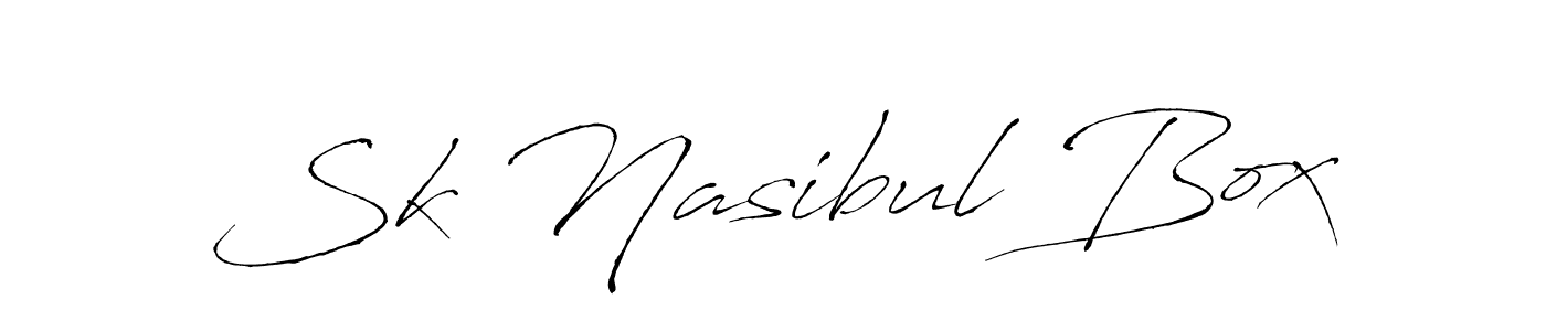 How to make Sk Nasibul Box signature? Antro_Vectra is a professional autograph style. Create handwritten signature for Sk Nasibul Box name. Sk Nasibul Box signature style 6 images and pictures png