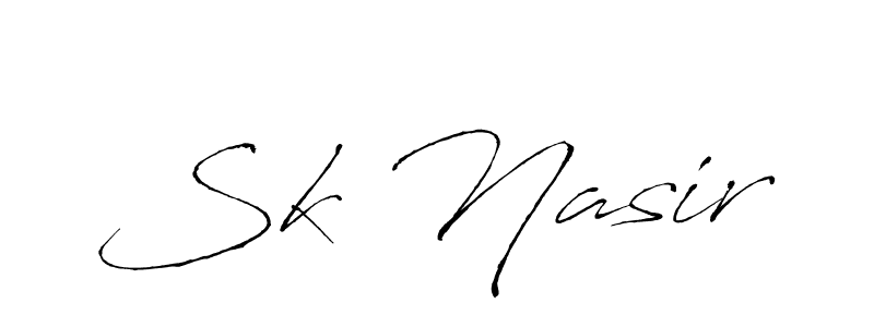 How to make Sk Nasir signature? Antro_Vectra is a professional autograph style. Create handwritten signature for Sk Nasir name. Sk Nasir signature style 6 images and pictures png