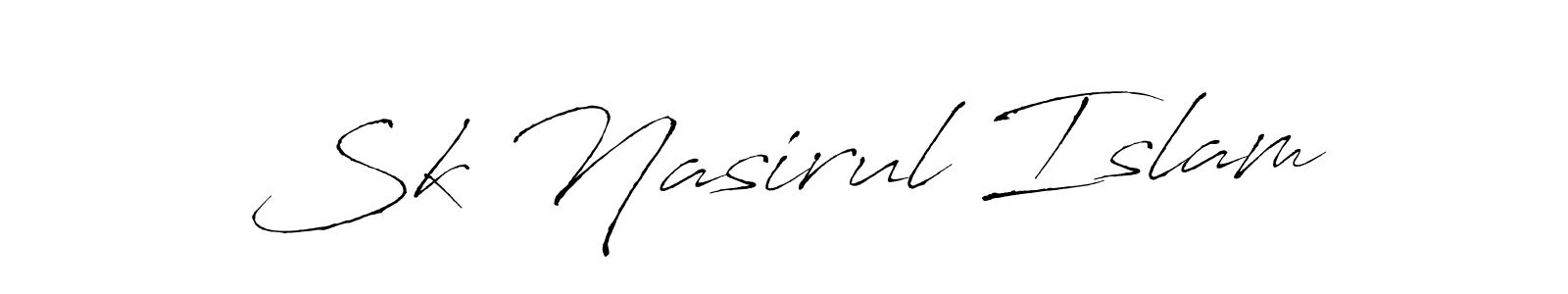 Create a beautiful signature design for name Sk Nasirul Islam. With this signature (Antro_Vectra) fonts, you can make a handwritten signature for free. Sk Nasirul Islam signature style 6 images and pictures png
