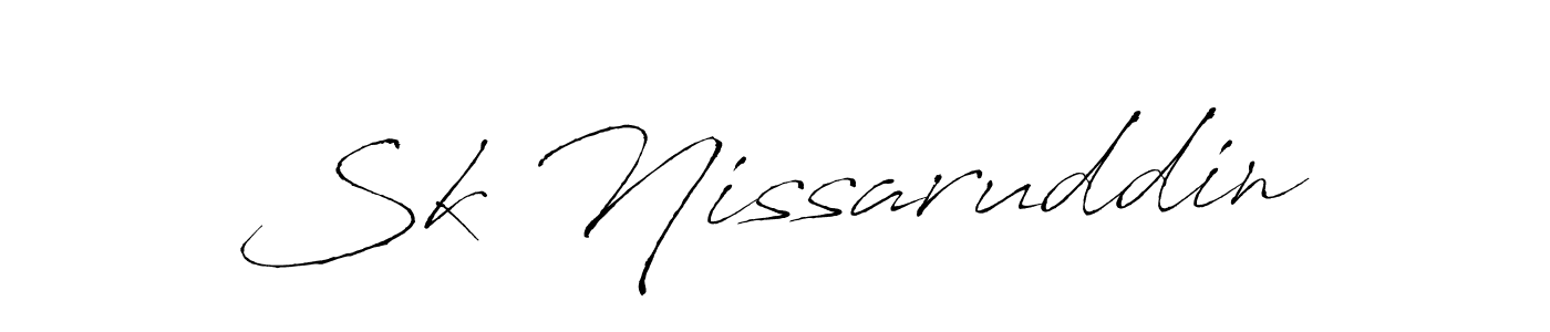 Antro_Vectra is a professional signature style that is perfect for those who want to add a touch of class to their signature. It is also a great choice for those who want to make their signature more unique. Get Sk Nissaruddin name to fancy signature for free. Sk Nissaruddin signature style 6 images and pictures png