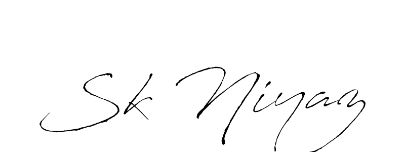 How to make Sk Niyaz name signature. Use Antro_Vectra style for creating short signs online. This is the latest handwritten sign. Sk Niyaz signature style 6 images and pictures png