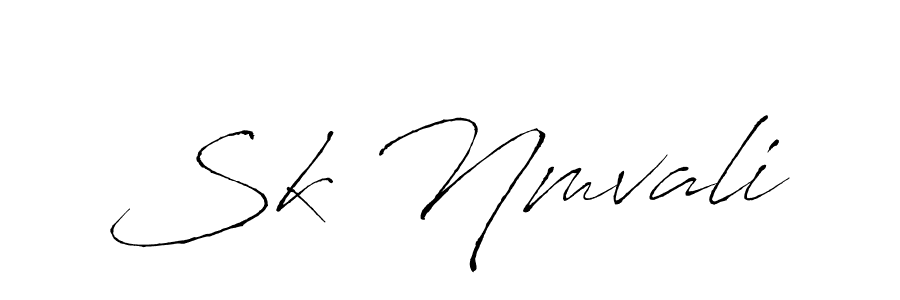 How to make Sk Nmvali name signature. Use Antro_Vectra style for creating short signs online. This is the latest handwritten sign. Sk Nmvali signature style 6 images and pictures png