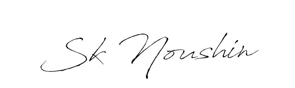 Create a beautiful signature design for name Sk Noushin. With this signature (Antro_Vectra) fonts, you can make a handwritten signature for free. Sk Noushin signature style 6 images and pictures png