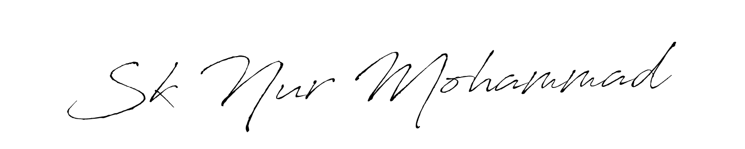 Sk Nur Mohammad stylish signature style. Best Handwritten Sign (Antro_Vectra) for my name. Handwritten Signature Collection Ideas for my name Sk Nur Mohammad. Sk Nur Mohammad signature style 6 images and pictures png