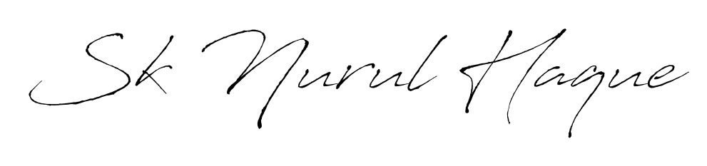 Generate high-definition signature styles for Sk Nurul Haque. The Antro_Vectra typeface ensures crisp legibility and sophisticated design. Sk Nurul Haque signature style 6 images and pictures png