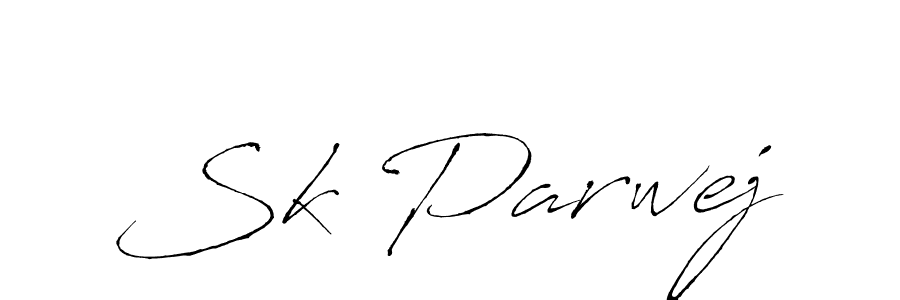 Design your own signature with our free online signature maker. With this signature software, you can create a handwritten (Antro_Vectra) signature for name Sk Parwej. Sk Parwej signature style 6 images and pictures png