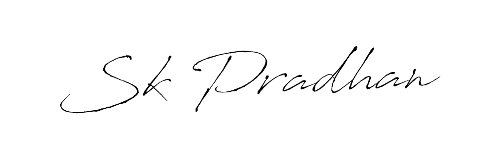 How to make Sk Pradhan signature? Antro_Vectra is a professional autograph style. Create handwritten signature for Sk Pradhan name. Sk Pradhan signature style 6 images and pictures png