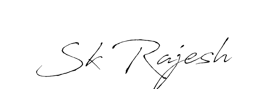 Use a signature maker to create a handwritten signature online. With this signature software, you can design (Antro_Vectra) your own signature for name Sk Rajesh. Sk Rajesh signature style 6 images and pictures png